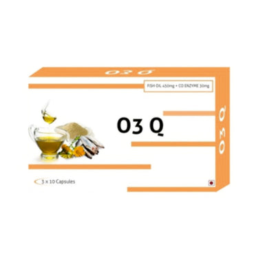 O3Q Fish Oil with CoQ10 Supplement| 30 Capsules